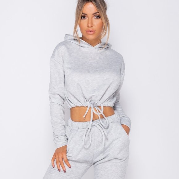 Jenna Heathered Gray Drawstring Joggers - Picture 6 of 8